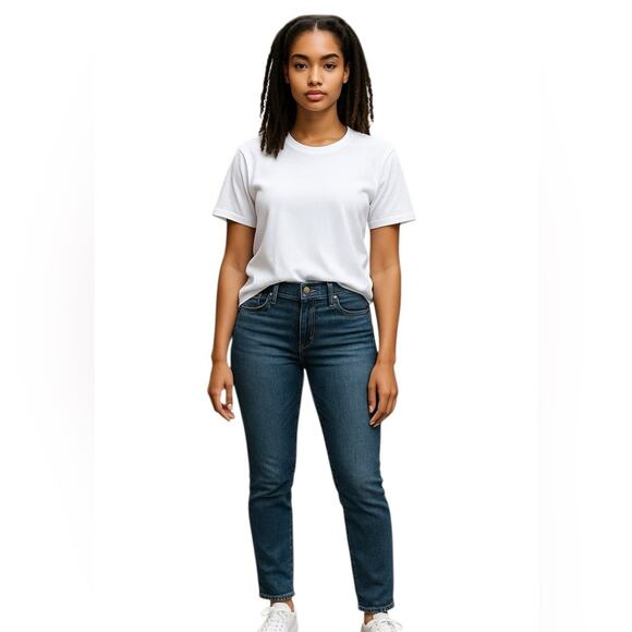 Kirkland Signature Women's Jeans High Rise Stretch Blue Size 14 NWT - Picture 2 of 7